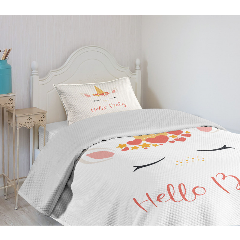 Nursery Lettering Horns Bedspread Set