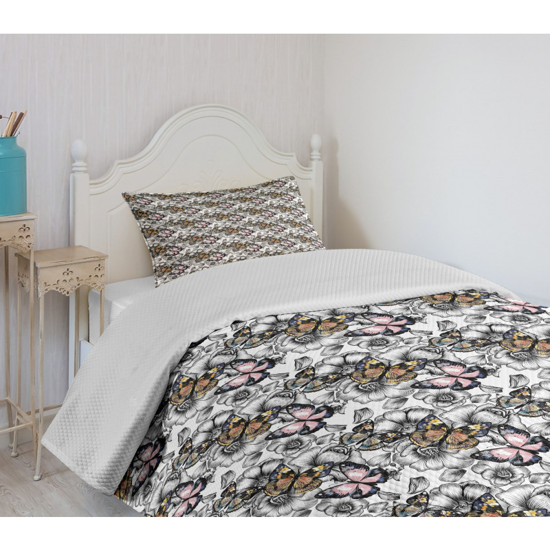 Roses in Blossom Spring Bedspread Set