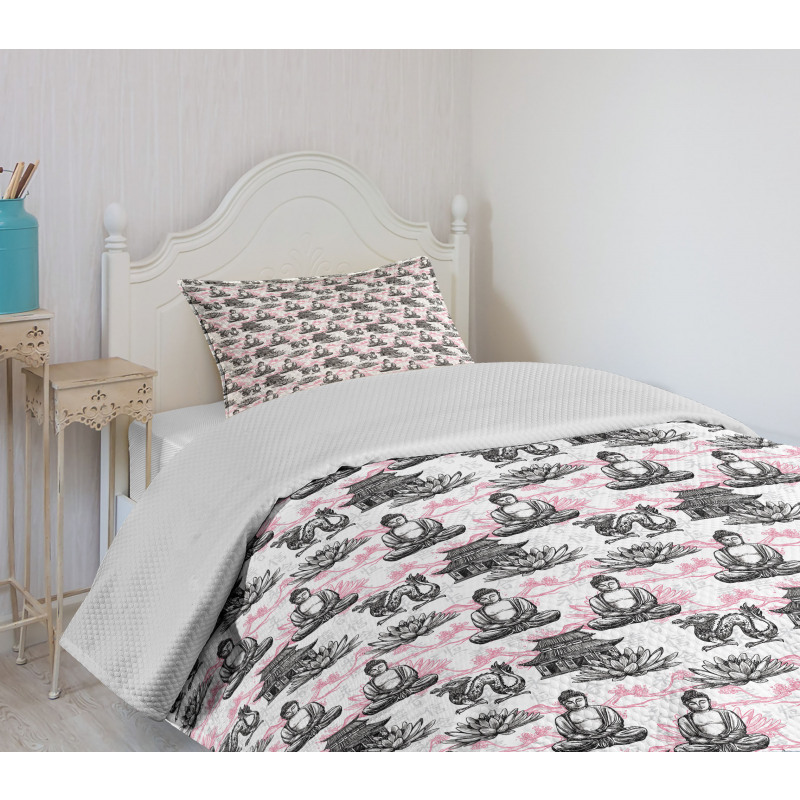 Oriental Dragon House Bedspread Set