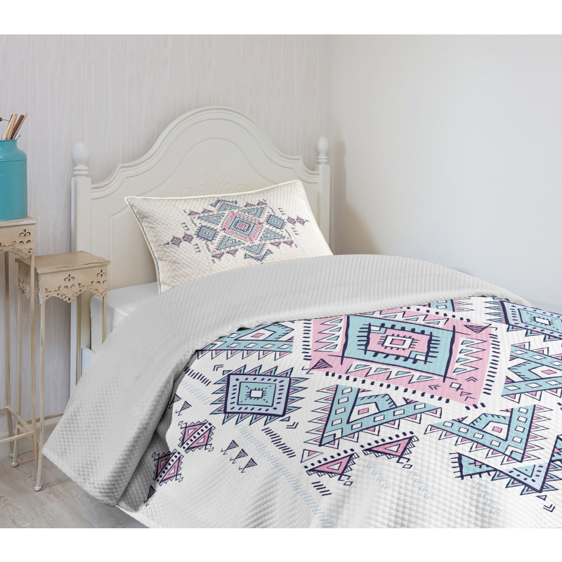 Geometric Tattoo Art Bedspread Set