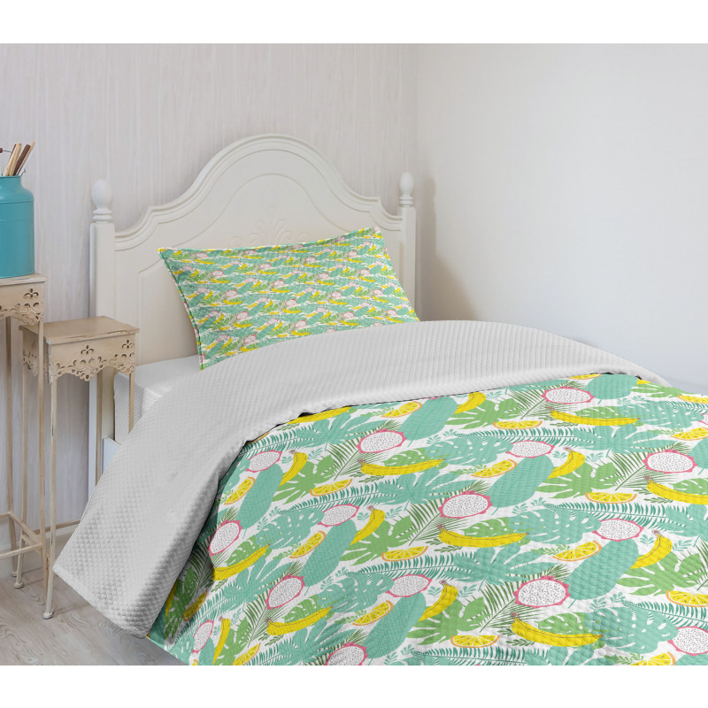 Monstera Banana Leaves Bedspread Set