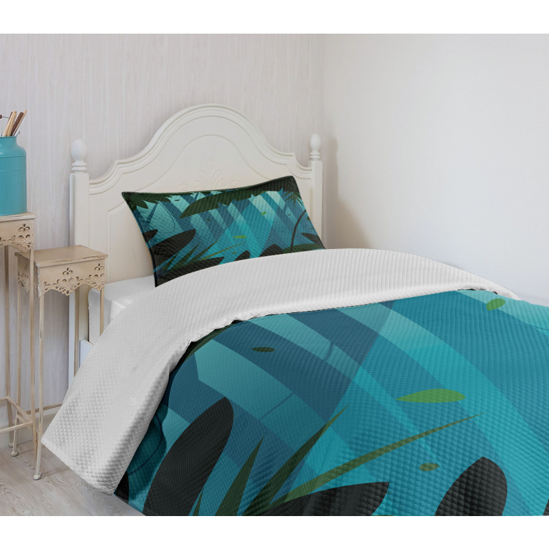 Lush Forest Leaves Bedspread Set