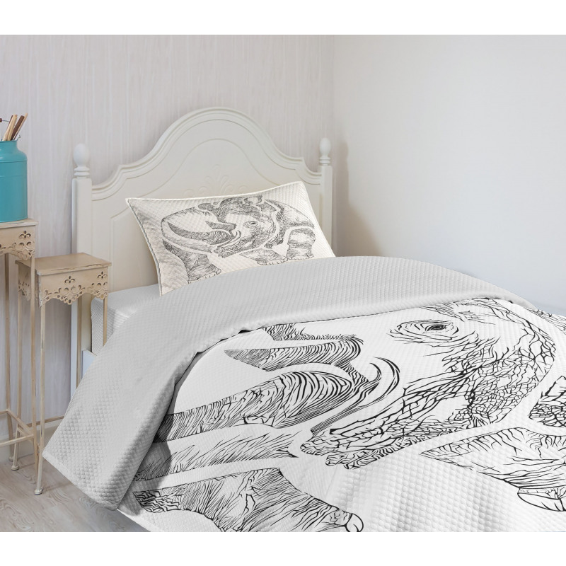 Graphic Animal from Africa Bedspread Set