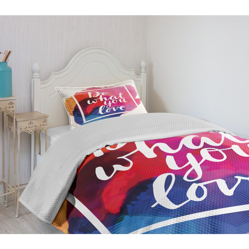 Contemporary Theme Love Work Bedspread Set