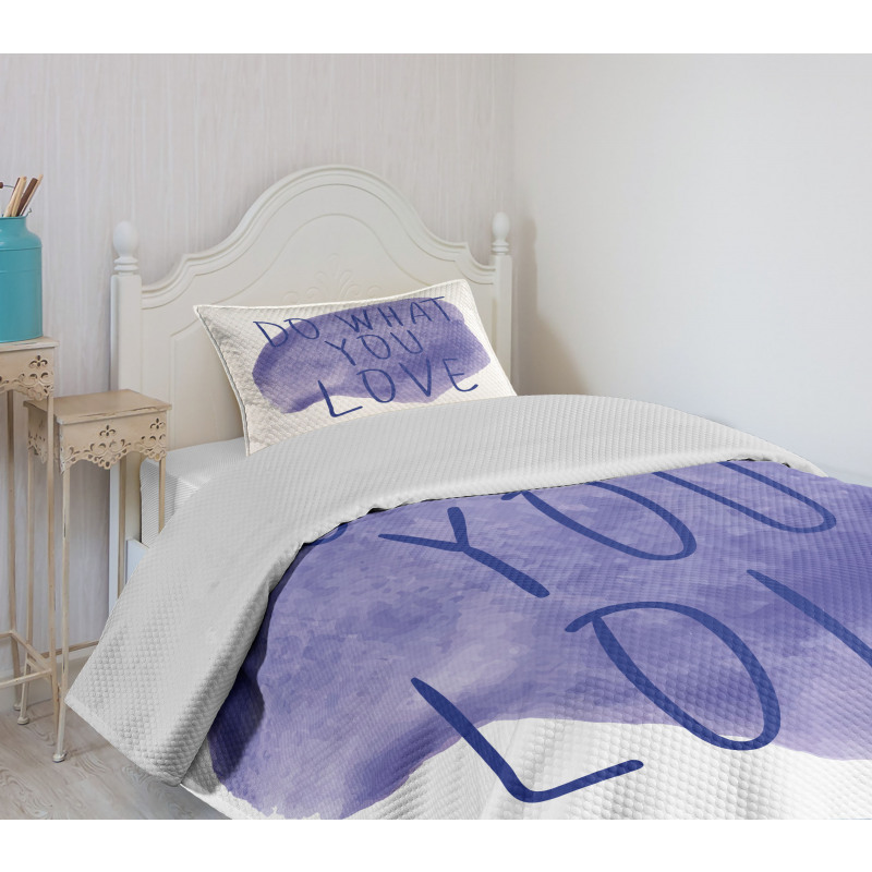 Watercolor Stain Abstract Bedspread Set