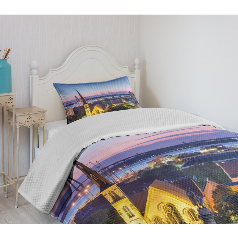 Famous Landmark Theme Bedspread Set