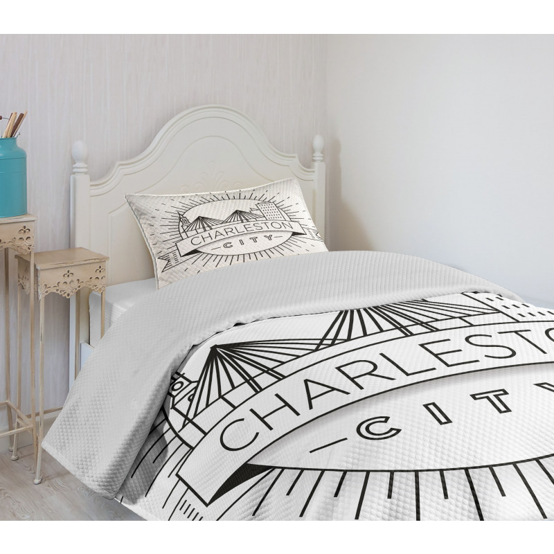 Minimal City Skyline Bedspread Set