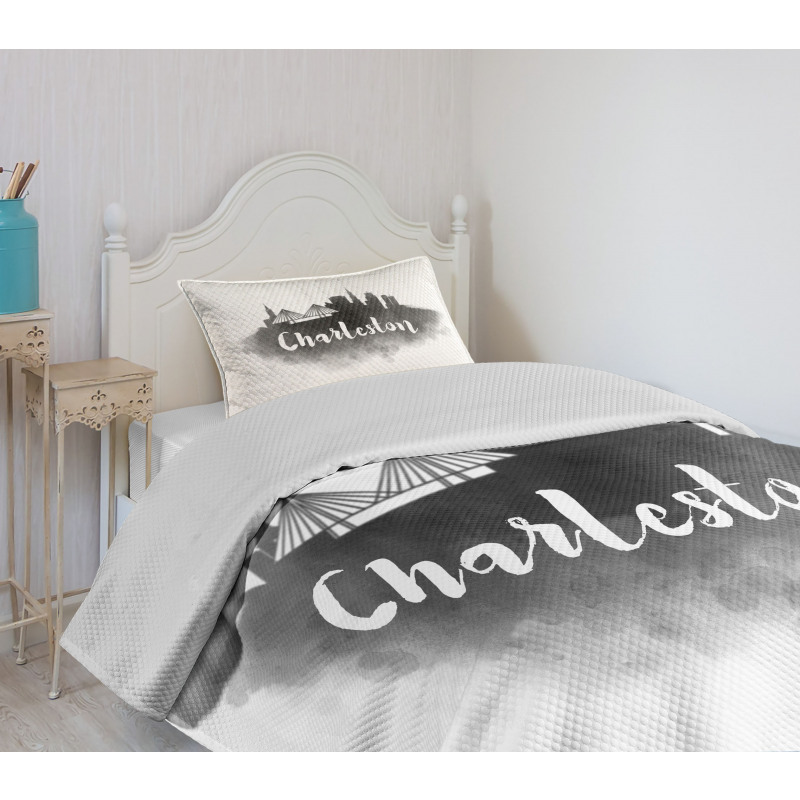 Smoky Style City Skyline Bedspread Set