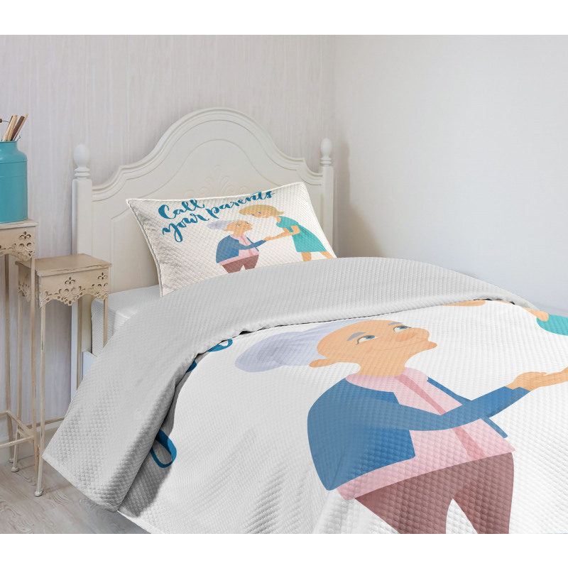 Woman and Mother Design Bedspread Set