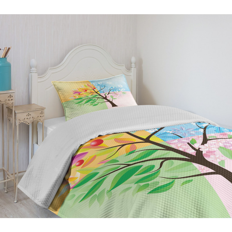 4 Seasons Tree Environment Bedspread Set