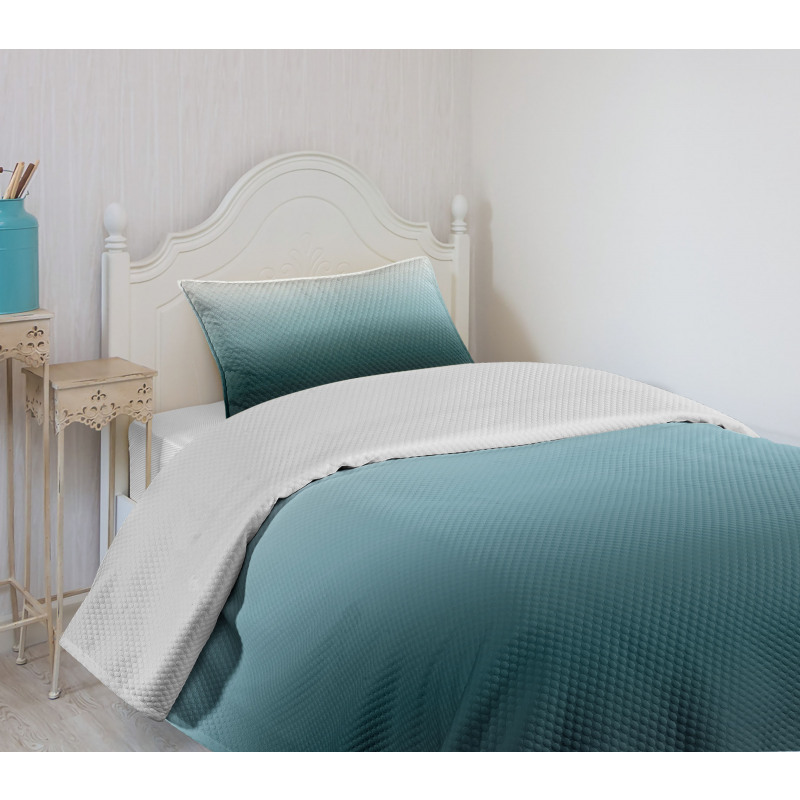 Teal Shades Design Bedspread Set