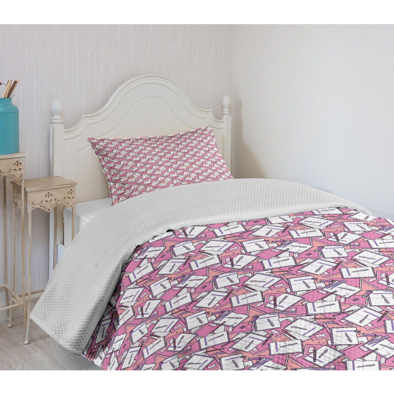 Girly Notebook Pen Marker Bedspread Set