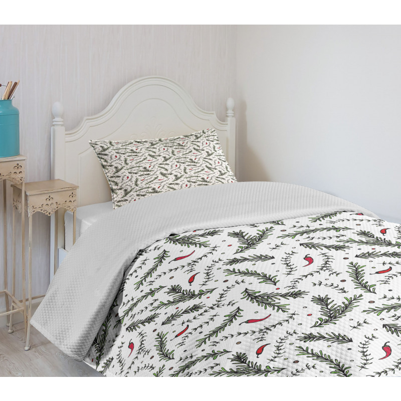 Pepper Rosemary and Thyme Bedspread Set