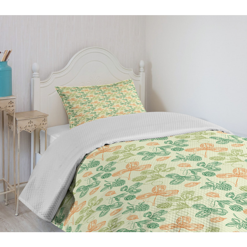 Design Leaves Art Bedspread Set