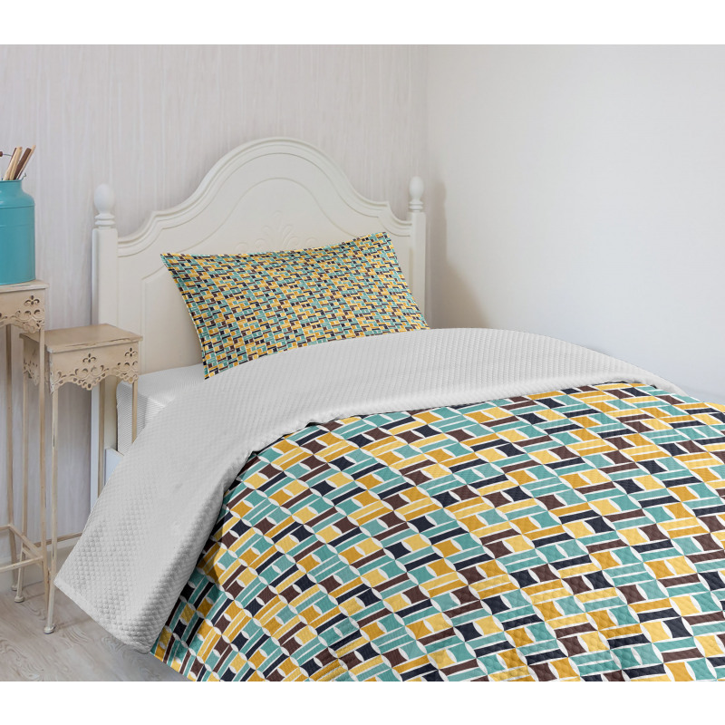 Retro Geometrical Fashion Bedspread Set