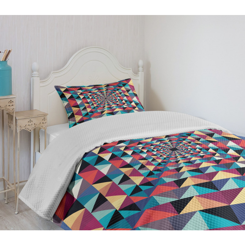 Visual Patchwork Retro Bedspread Set