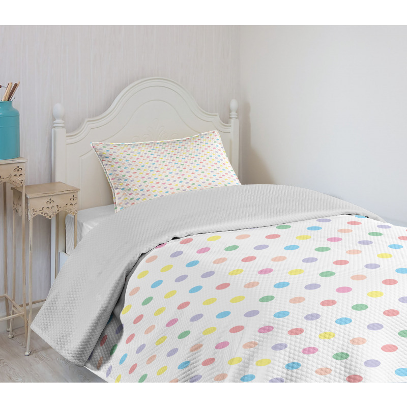 Pastel Color Blemishes Bedspread Set