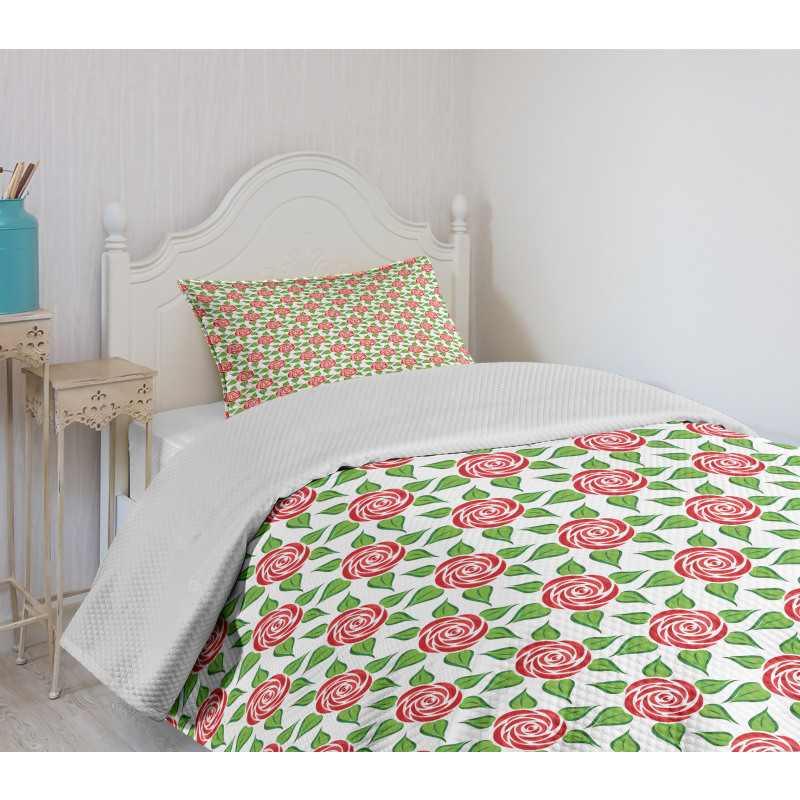 Circular Floral Simplicity Bedspread Set
