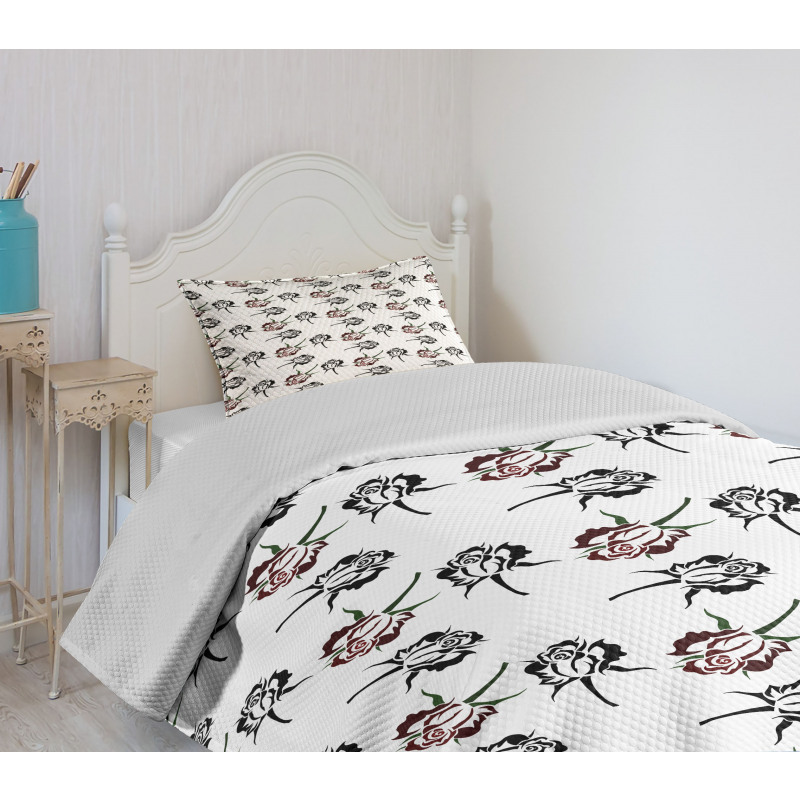 Romantic Flowers Bedspread Set