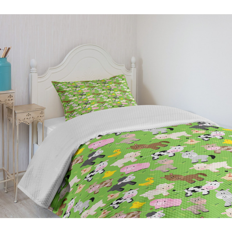 Creatures Cartoon Bedspread Set