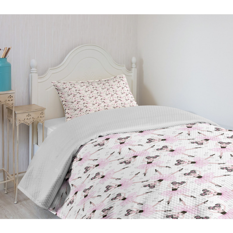 Girls Doing Ballet Bedspread Set