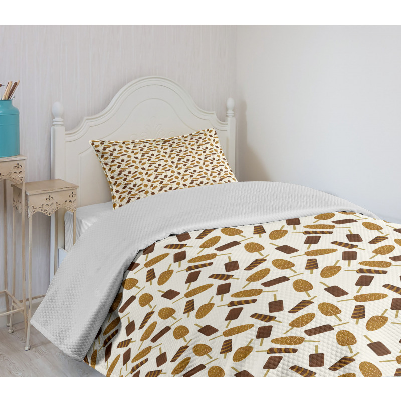 Chocolate Popsicles Bedspread Set