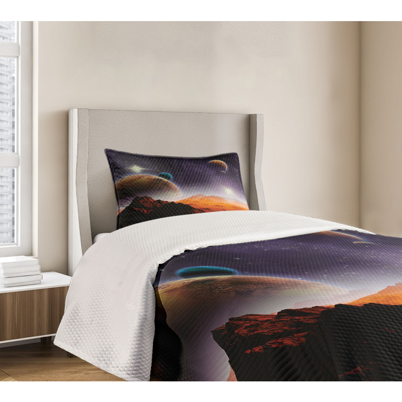 Solar Sky Orbit Comet Bedspread Set