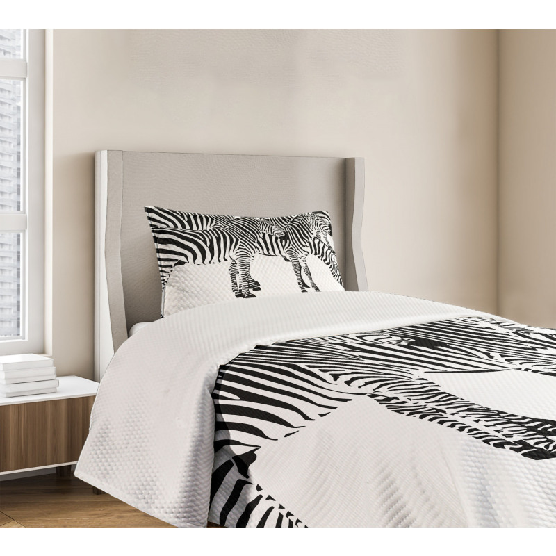 Wild Zebras Bedspread Set