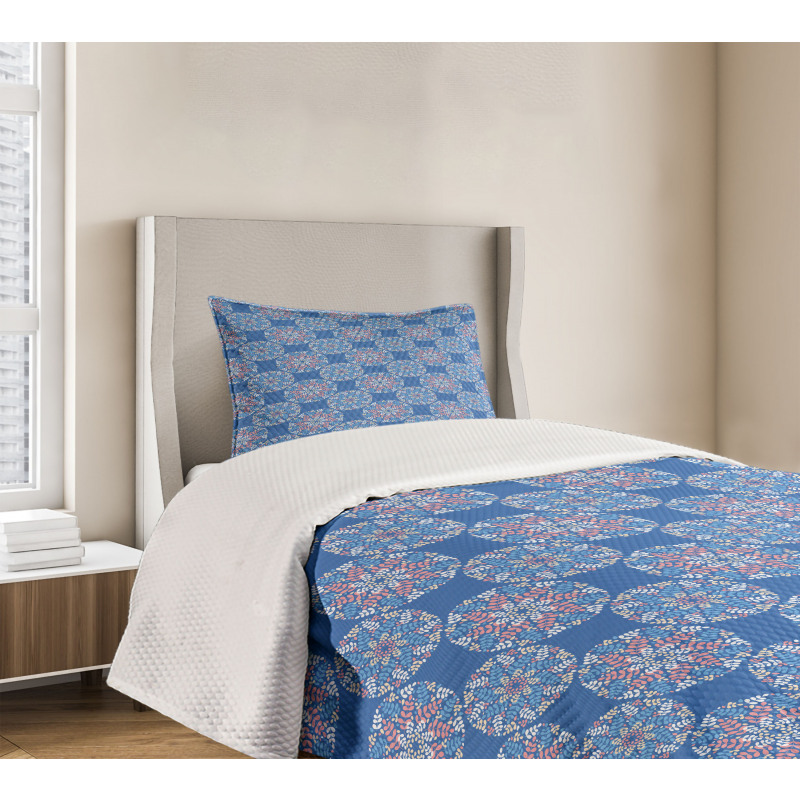 Mandala Motifs with Leaves Bedspread Set