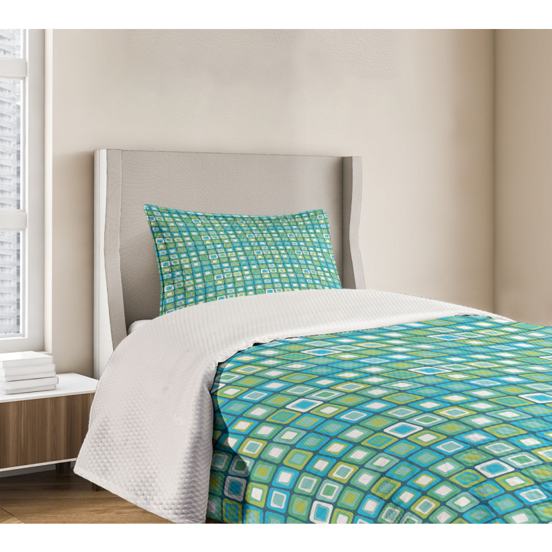 Nested Quirky Rectangles Bedspread Set