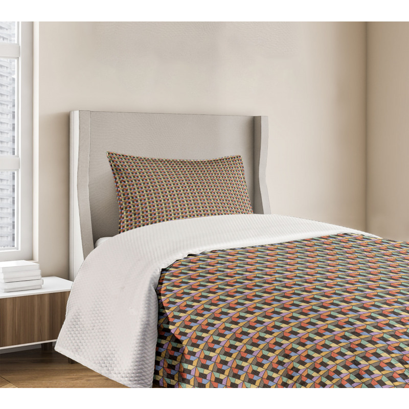 Squares and Trapezoids Bedspread Set