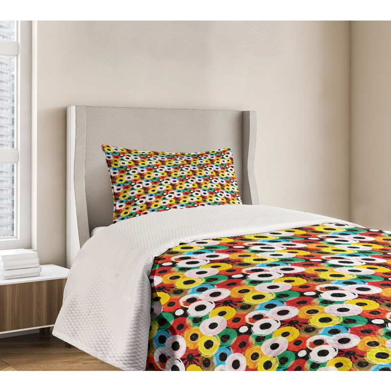 Vivid Ring Records Vinyl Art Bedspread Set