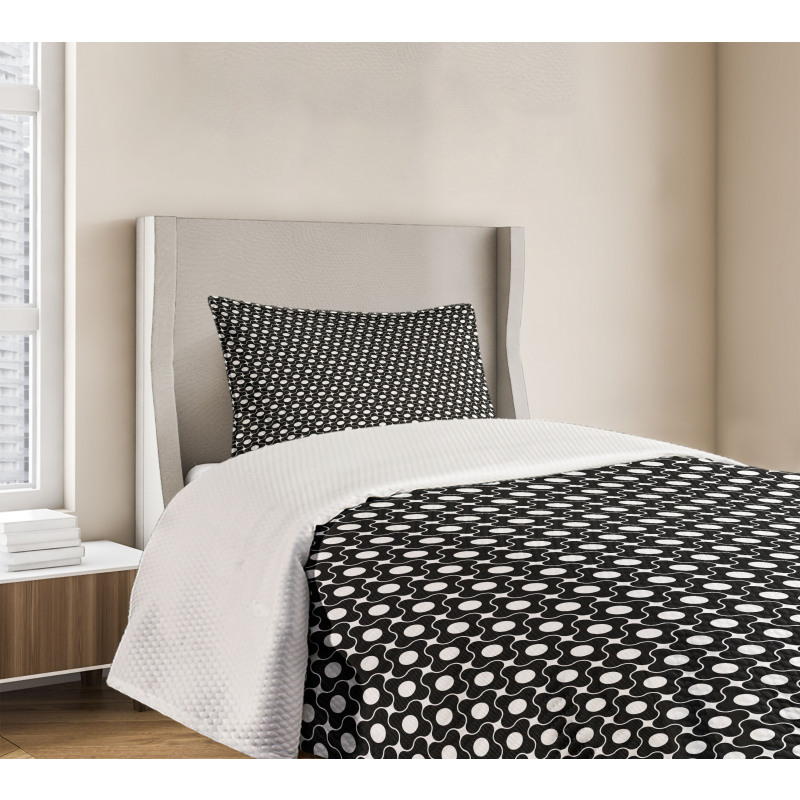 Monochrome and Geometric Bedspread Set