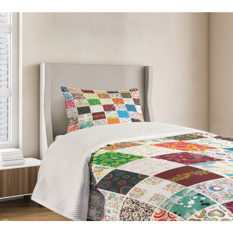 Patchwork Retro Style Bedspread Set