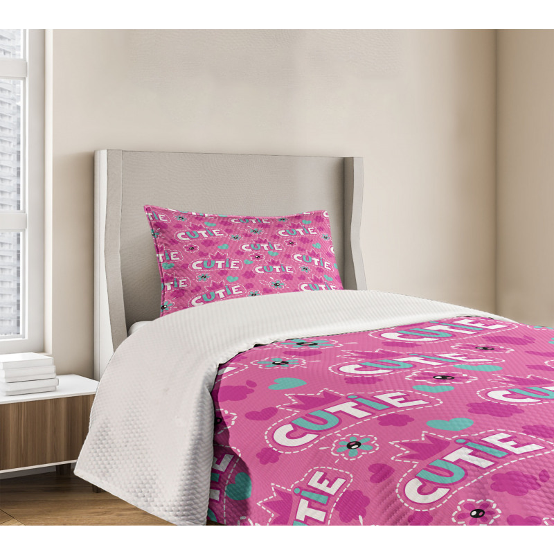 Crown Pattern Flower Bedspread Set