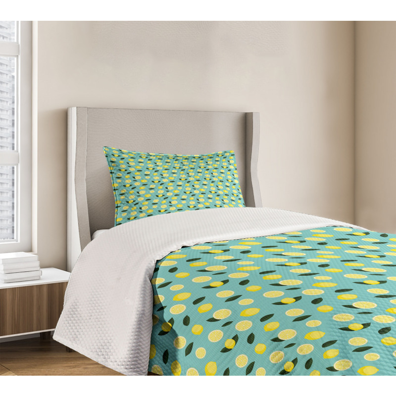 Citrus Slices Rhythmic Art Bedspread Set