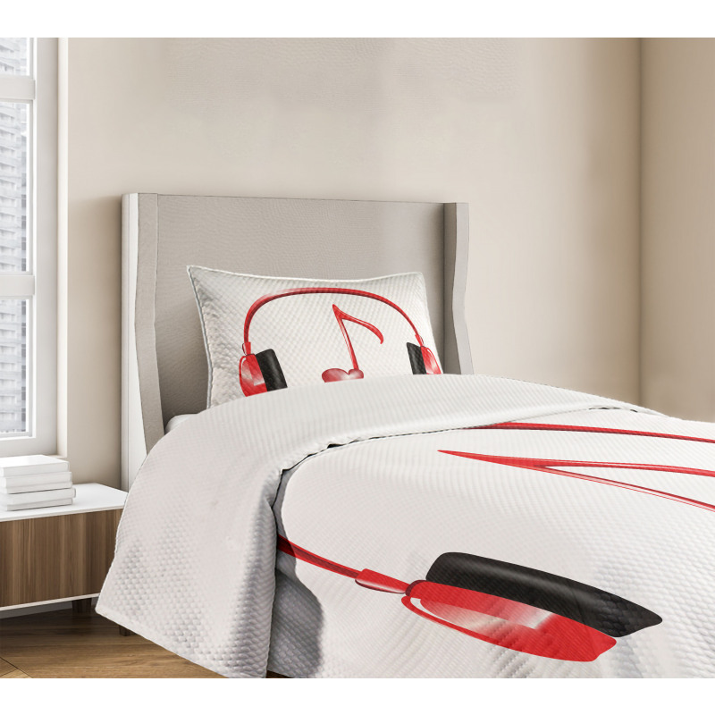 Love Sound Headphones Bedspread Set