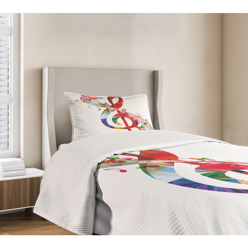 Notes Rhythm Artwork Bedspread Set