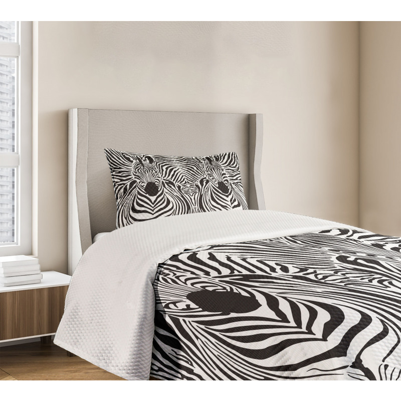 Safari Zebra Stripe Bedspread Set