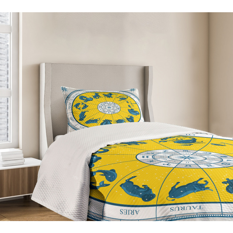 Zodiac Natal Chart Bedspread Set