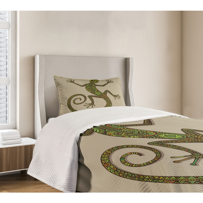 Lizard Pattern Bedspread Set