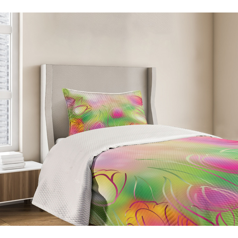 Tulips Urban Graphic Bedspread Set