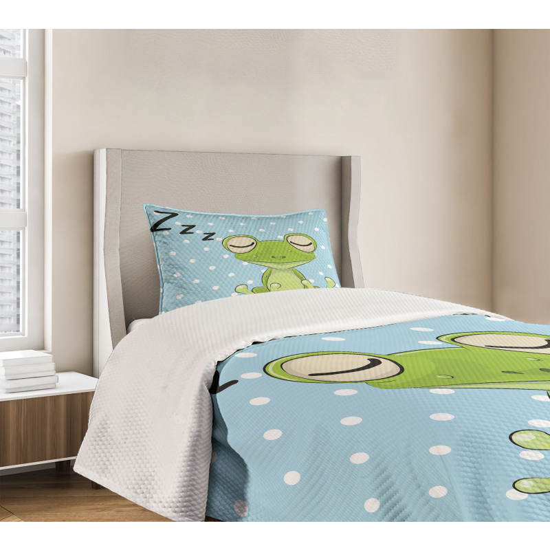 Frog Prince Polka Dots Bedspread Set