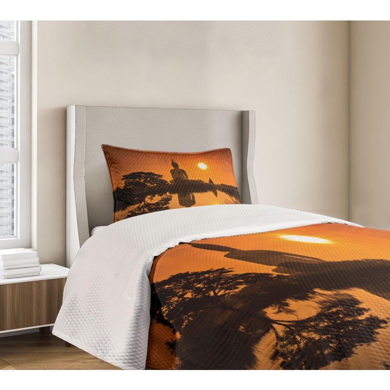 River Sunset Thai Culture Bedspread Set