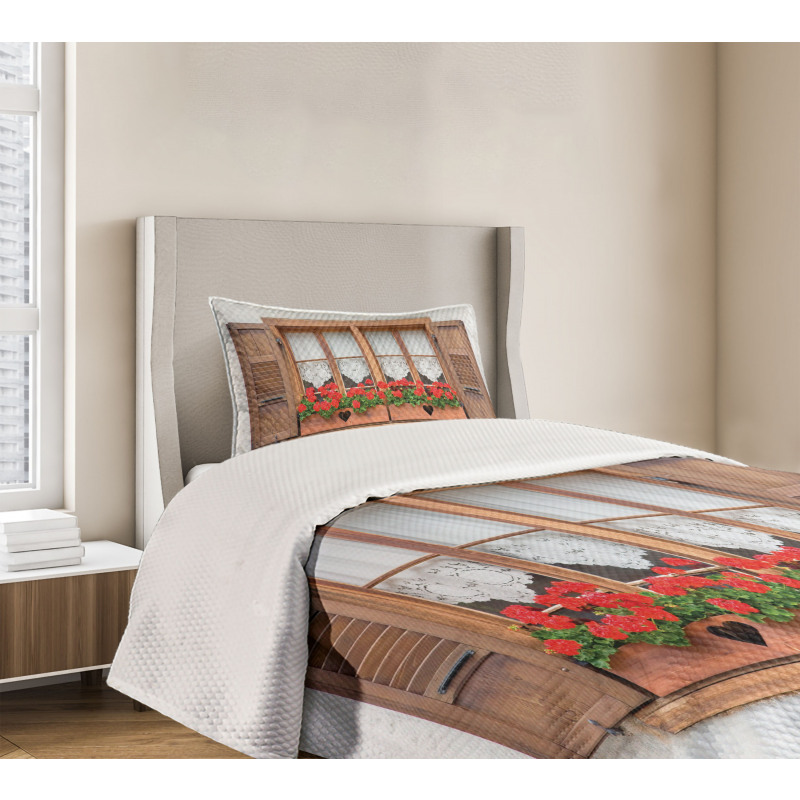 European Rustic Shutters Bedspread Set