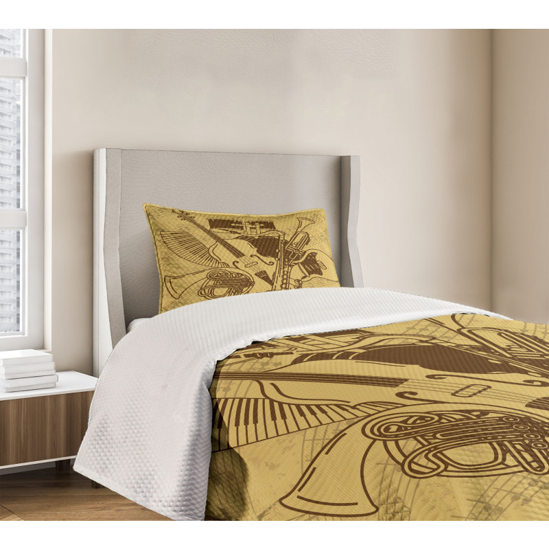 Jazz Music Equipments Bedspread Set