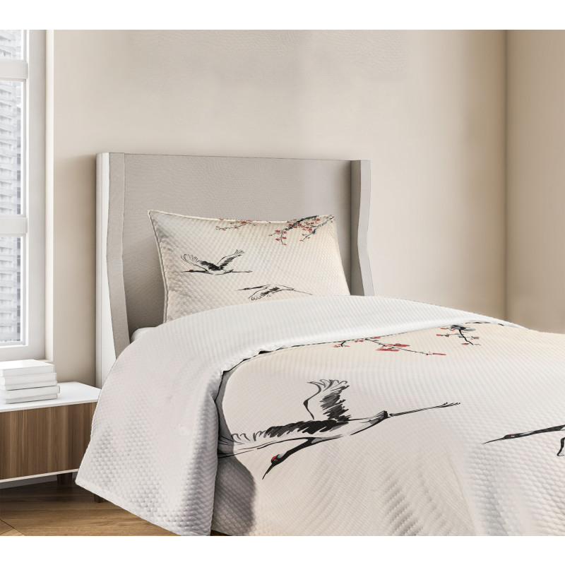 Cherry Trees in Spring Bedspread Set