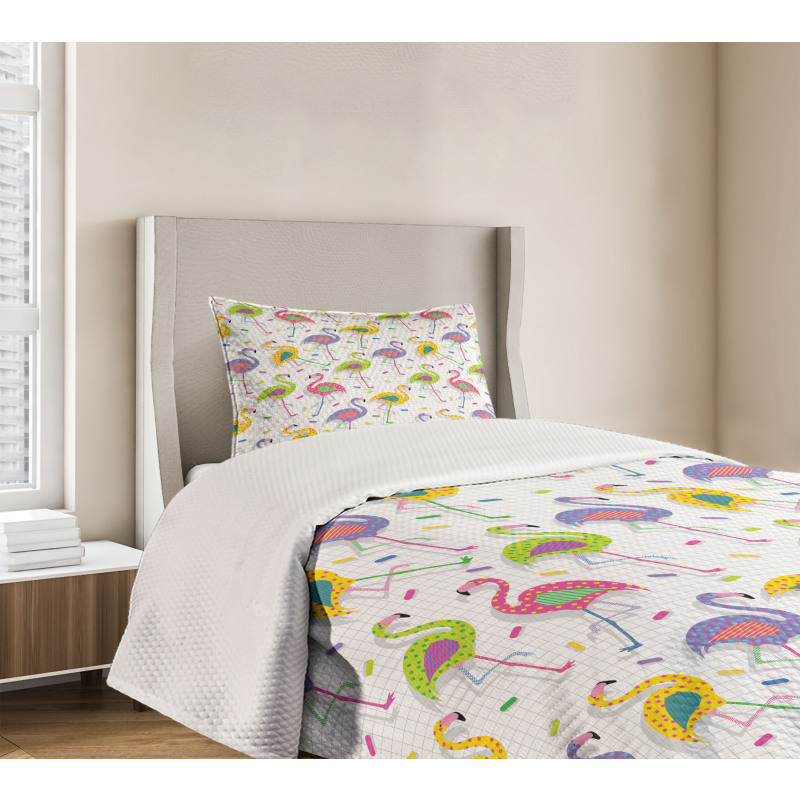 Retro Colorful Pattern Bedspread Set