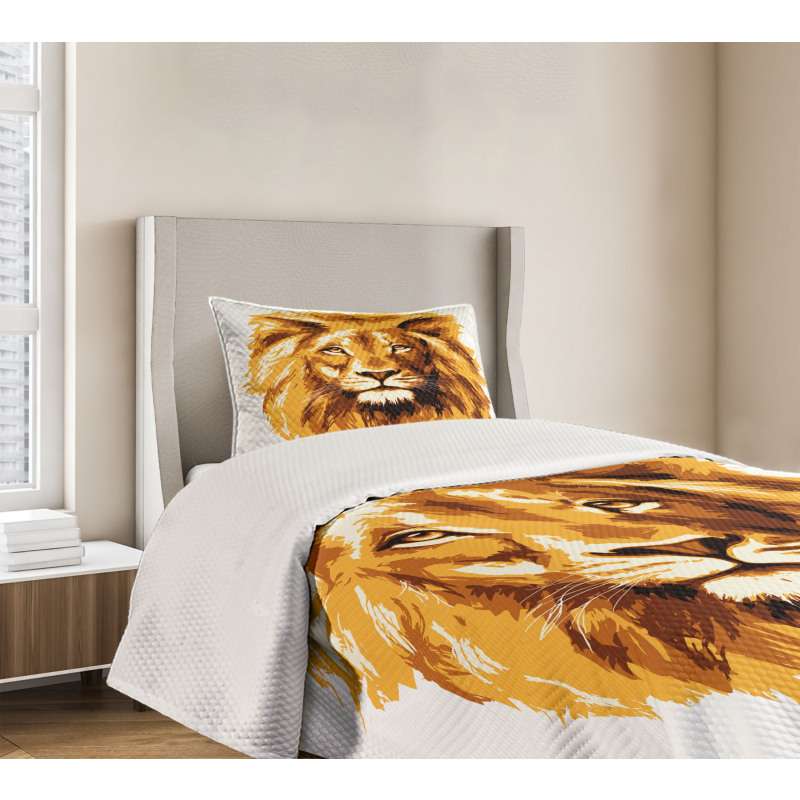 Tropics Safari Lion Art Bedspread Set