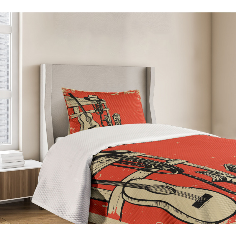 Country Music Wild West Bedspread Set